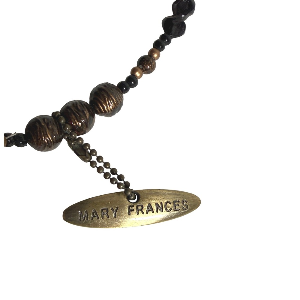 Mary Frances Vintage Beaded Tassel Evening Bag Black Pearl Embellished Kiss Lock - Picture 7 of 16